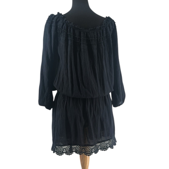 Roxy dress off the shoulder mini coverup boho beach vacation vibes sz sm - Picture 4 of 15